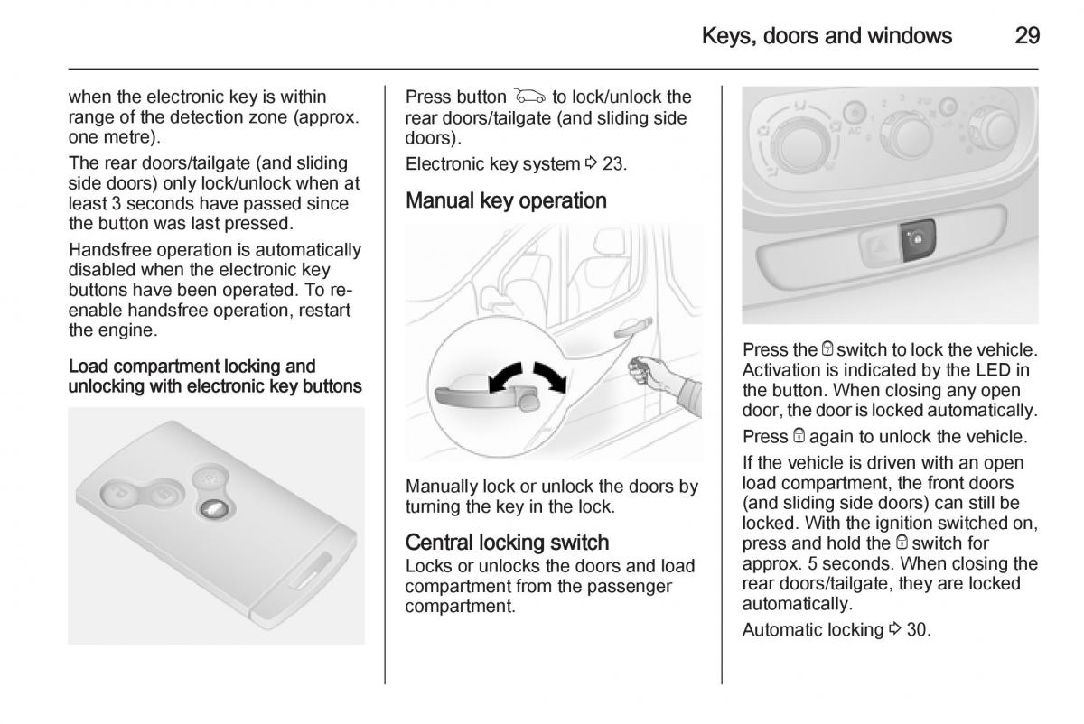 Opel Vivaro II 2 owners manual / page 31