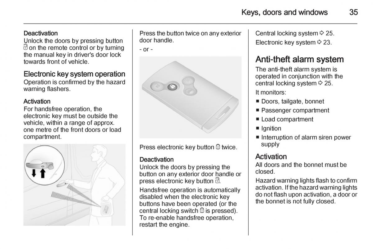 Opel Vivaro II 2 owners manual / page 37