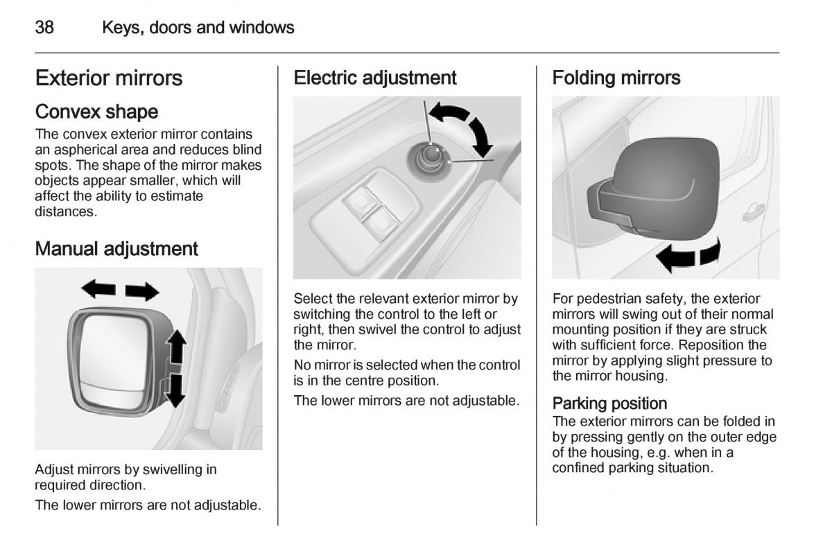 Opel Vivaro II 2 owners manual / page 40