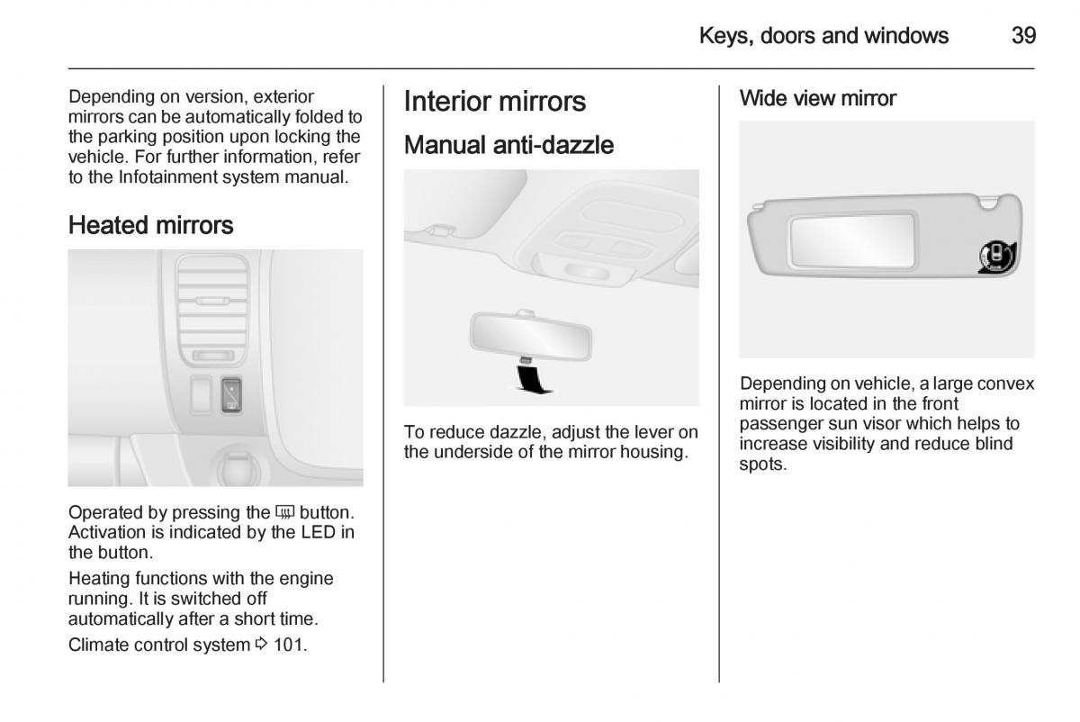 Opel Vivaro II 2 owners manual / page 41