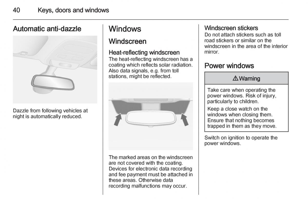 Opel Vivaro II 2 owners manual / page 42