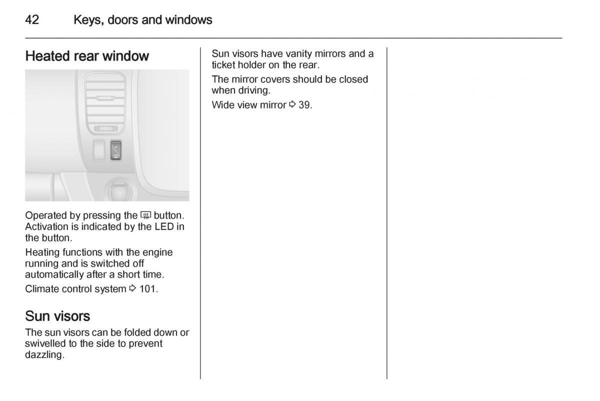 Opel Vivaro II 2 owners manual / page 44