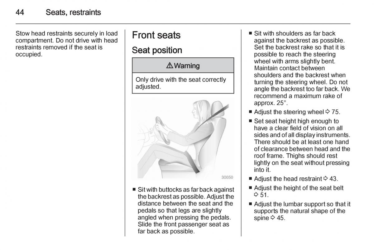 Opel Vivaro II 2 owners manual / page 46