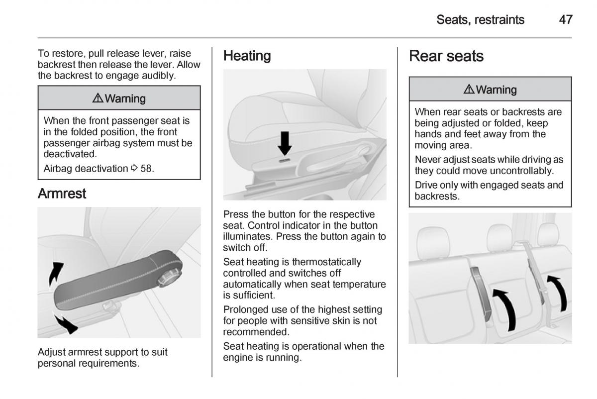 Opel Vivaro II 2 owners manual / page 49