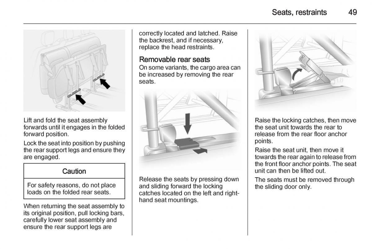 Opel Vivaro II 2 owners manual / page 51