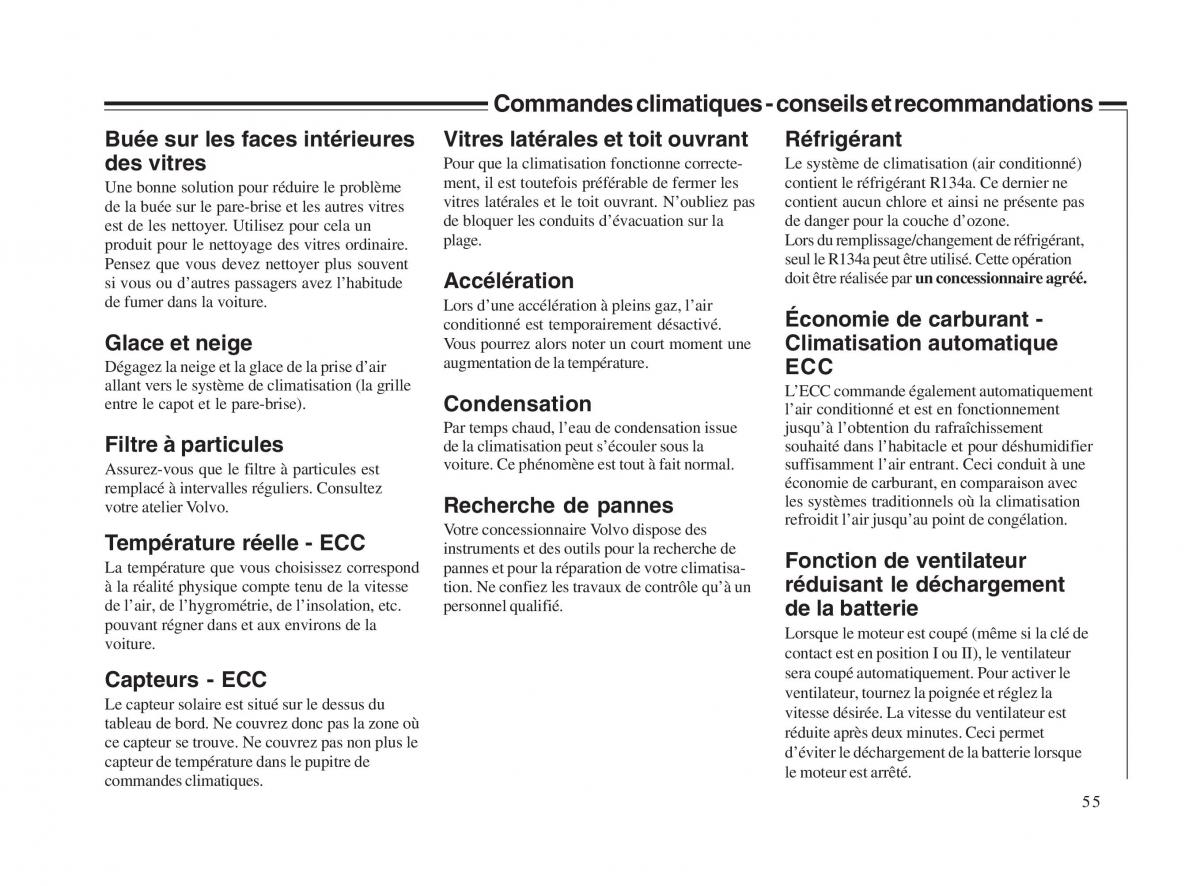 Volvo V70 II 2 manuel du proprietaire / page 56