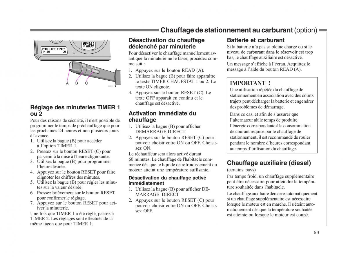 Volvo V70 II 2 manuel du proprietaire / page 64