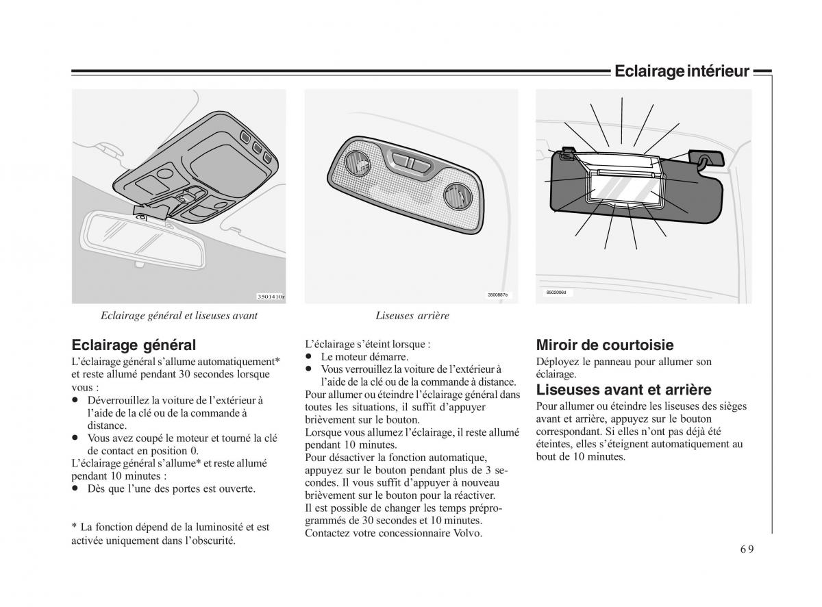 Volvo V70 II 2 manuel du proprietaire / page 70