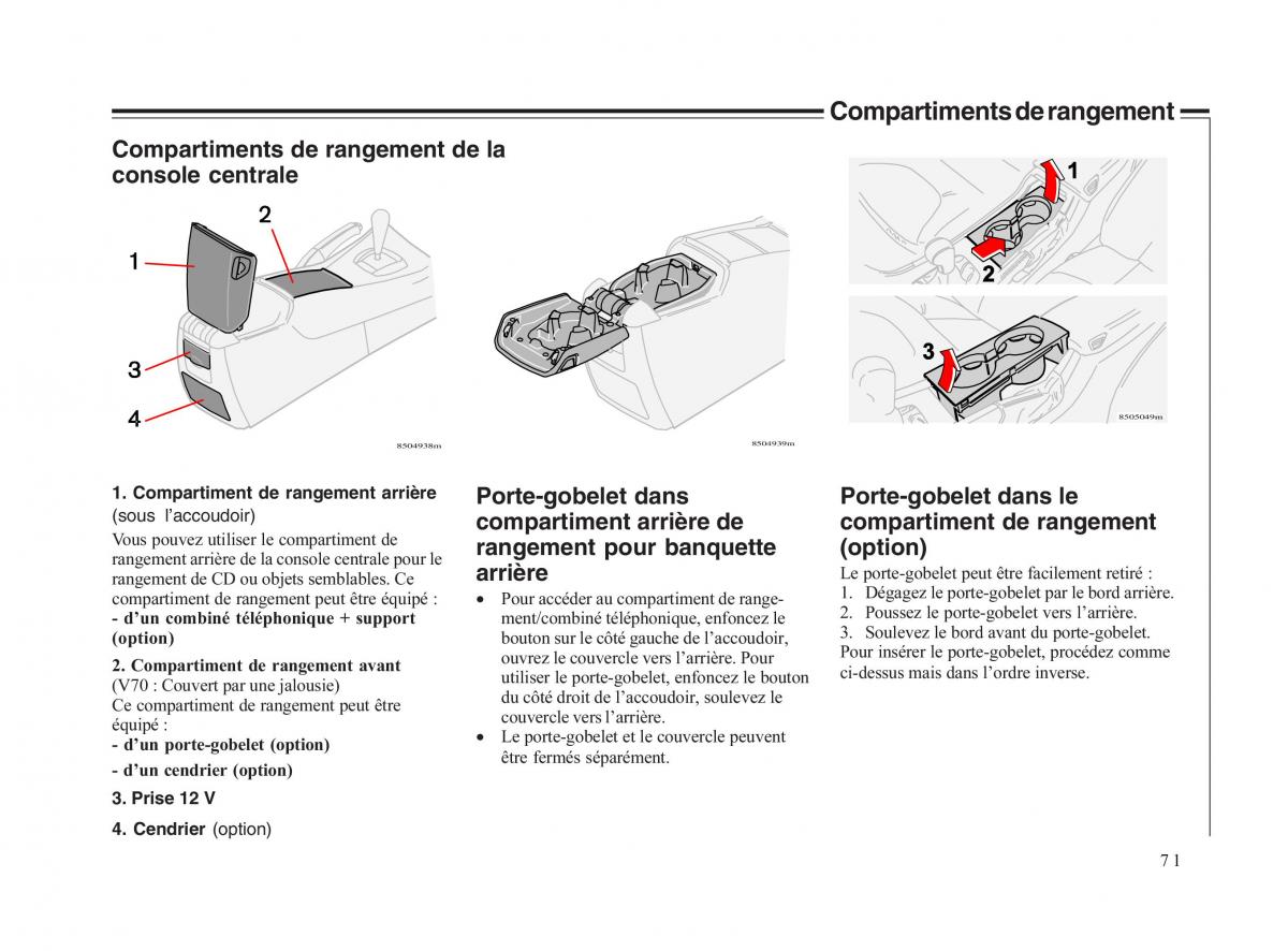 Volvo V70 II 2 manuel du proprietaire / page 72