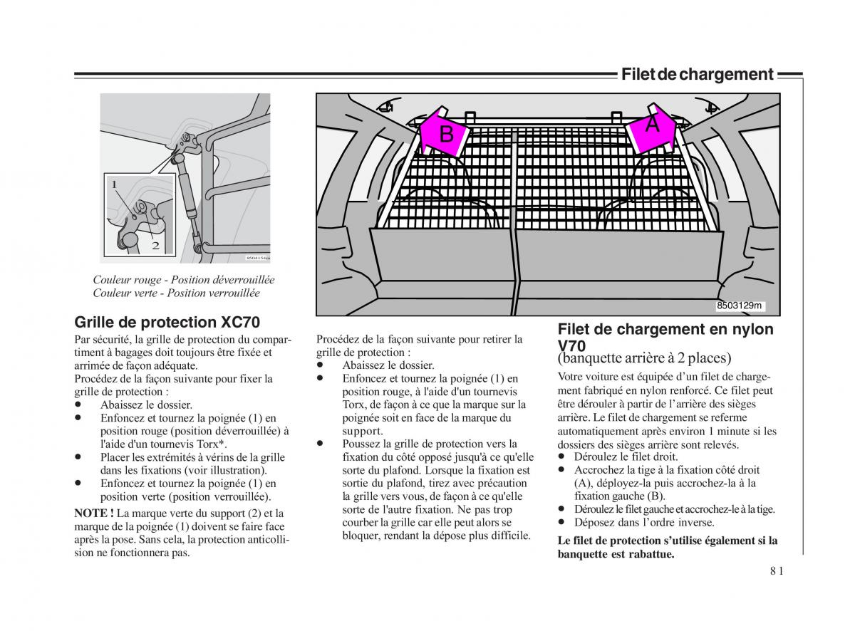 Volvo V70 II 2 manuel du proprietaire / page 82