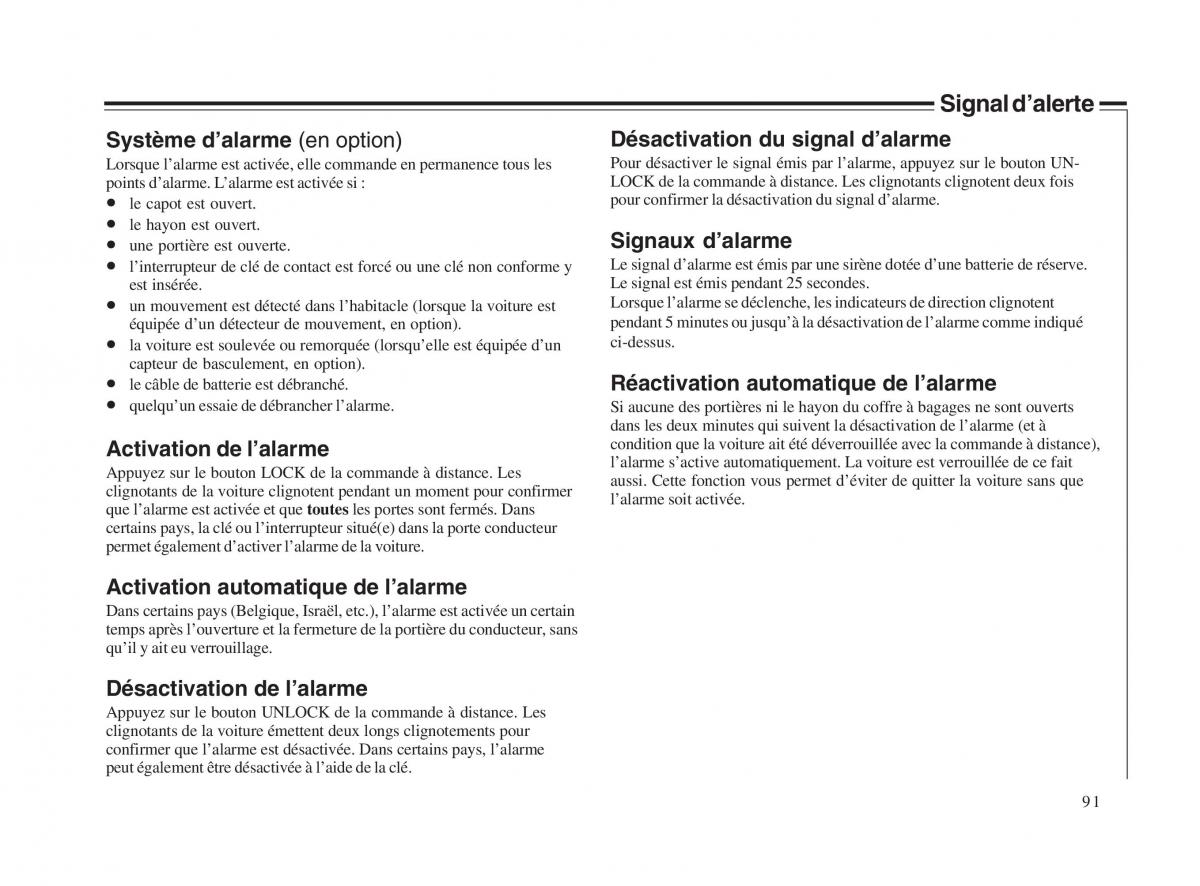 Volvo V70 II 2 manuel du proprietaire / page 92