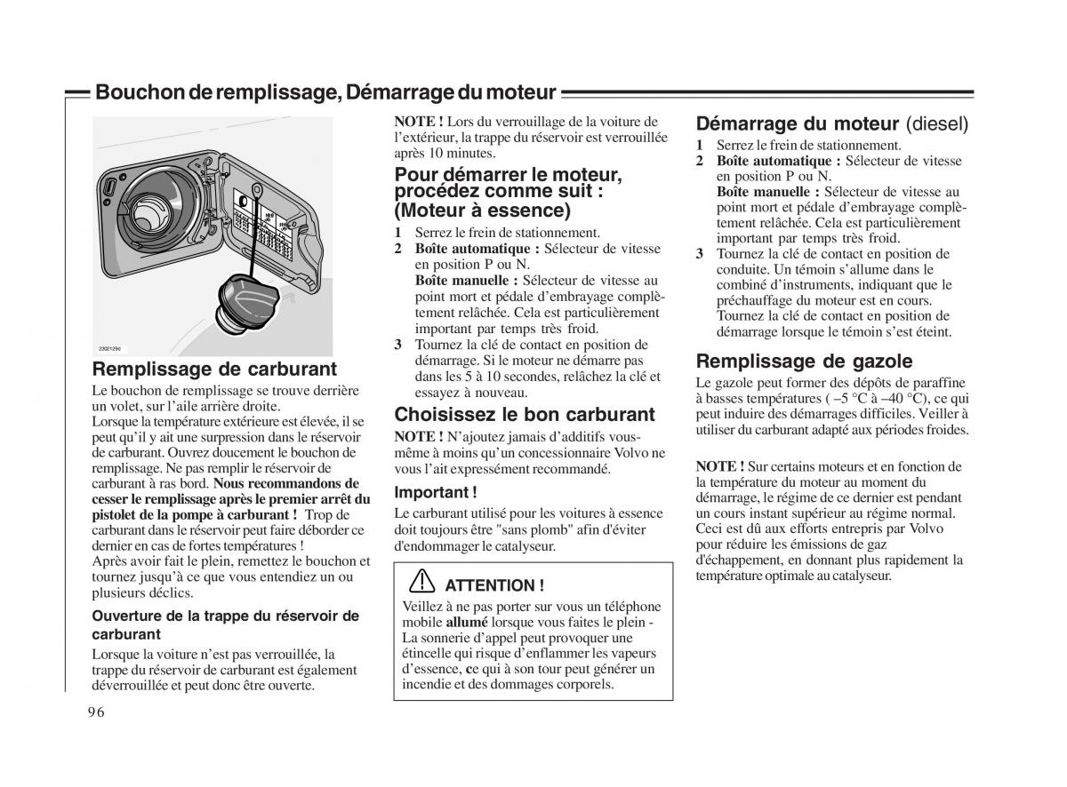 Volvo V70 II 2 manuel du proprietaire / page 97