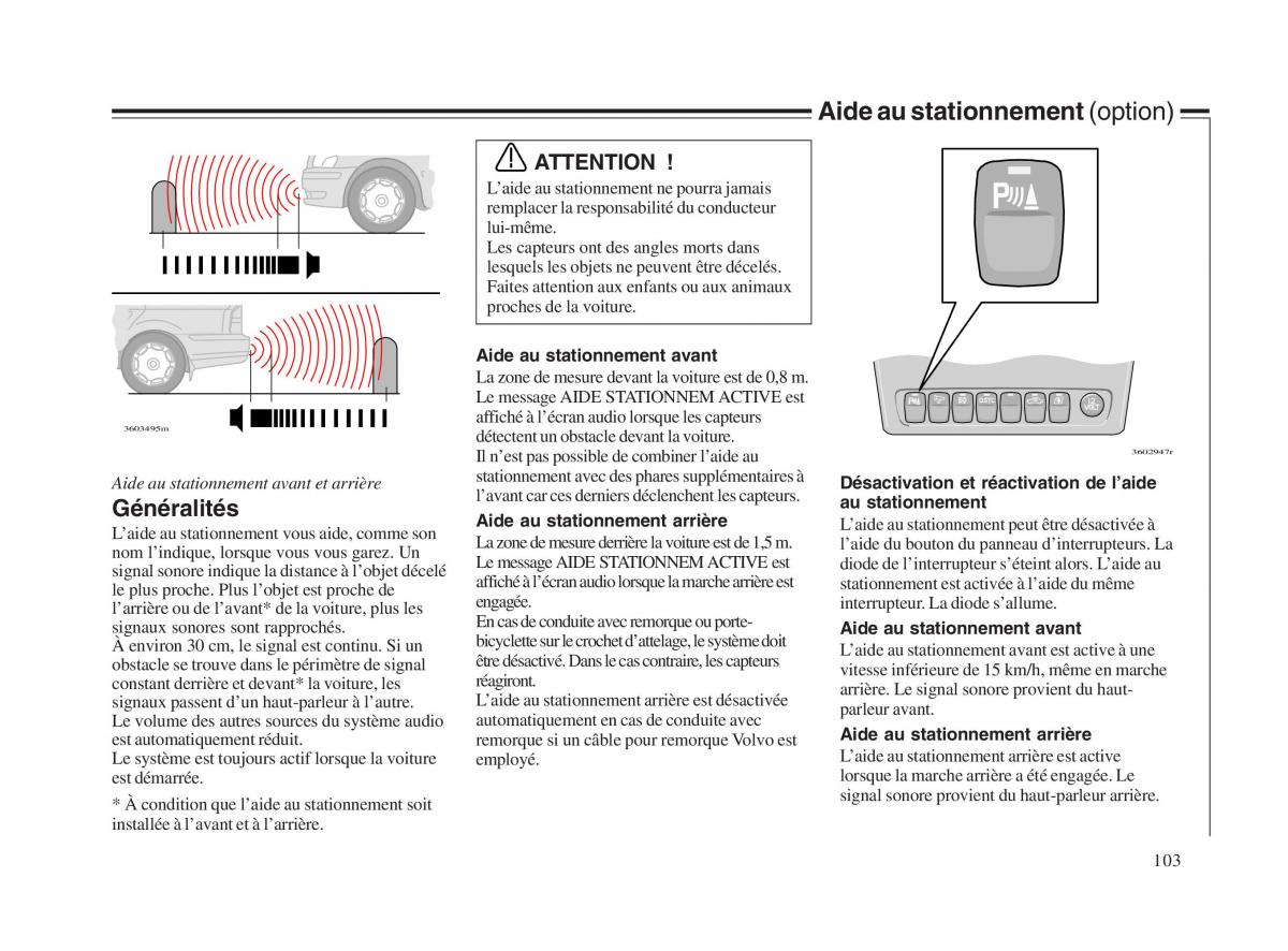 Volvo V70 II 2 manuel du proprietaire / page 104