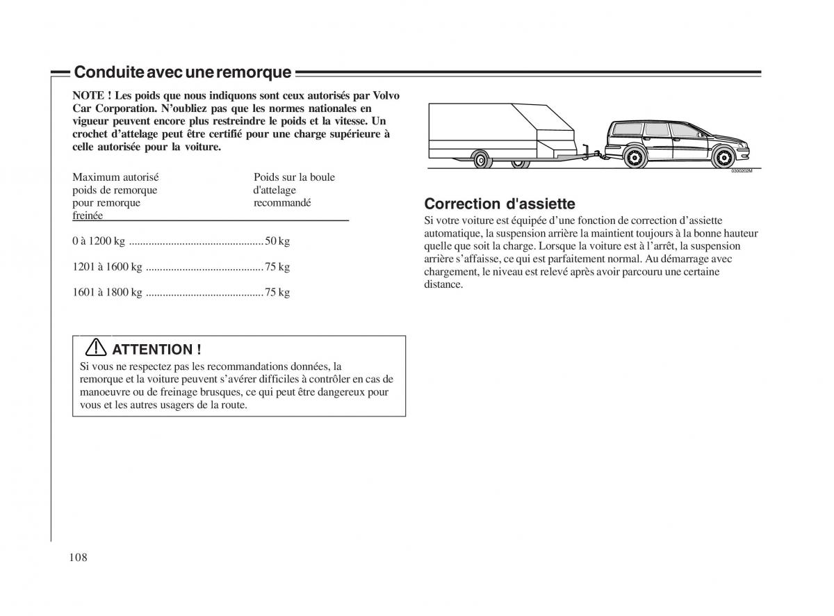 Volvo V70 II 2 manuel du proprietaire / page 109