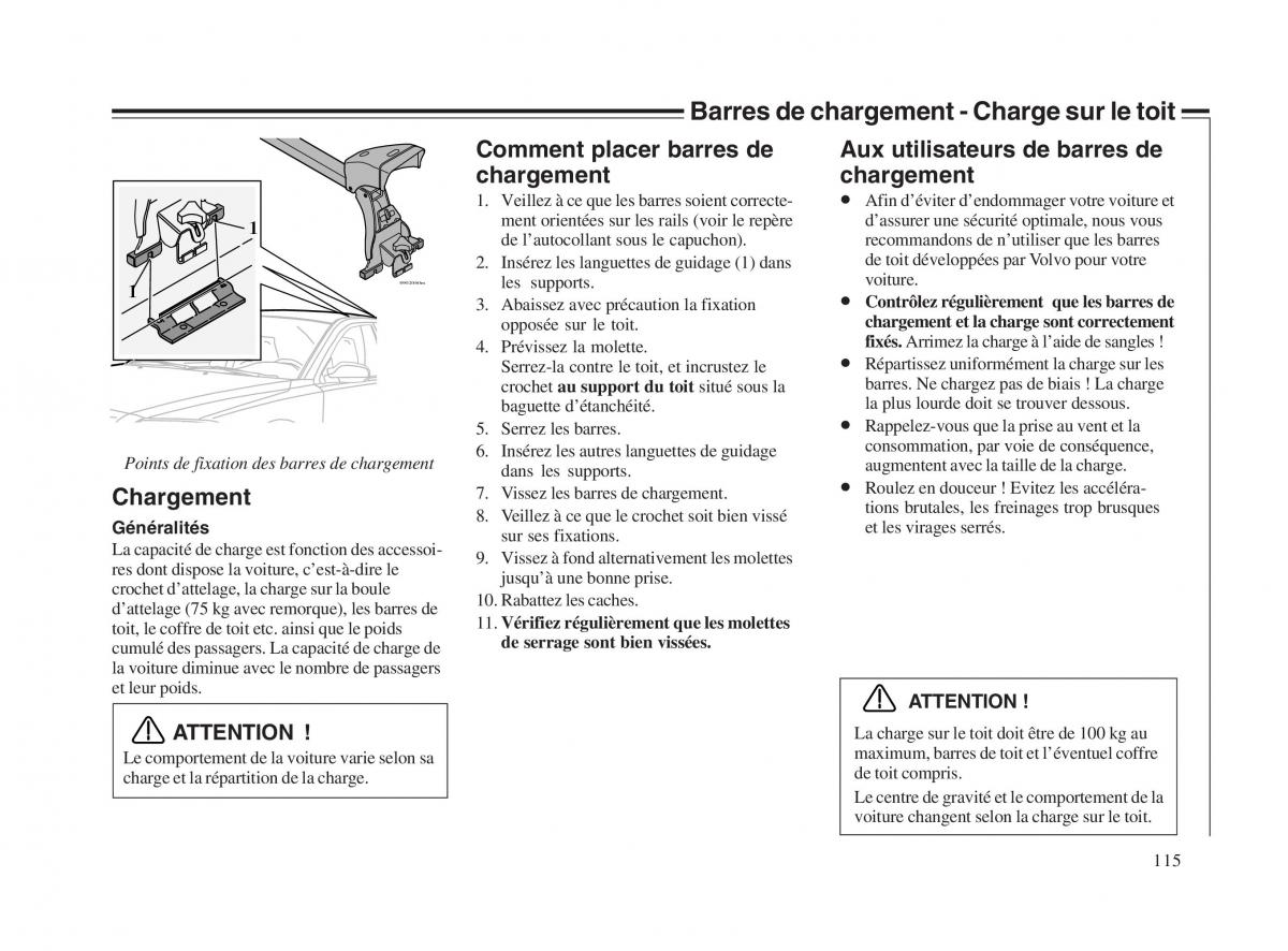 Volvo V70 II 2 manuel du proprietaire / page 116