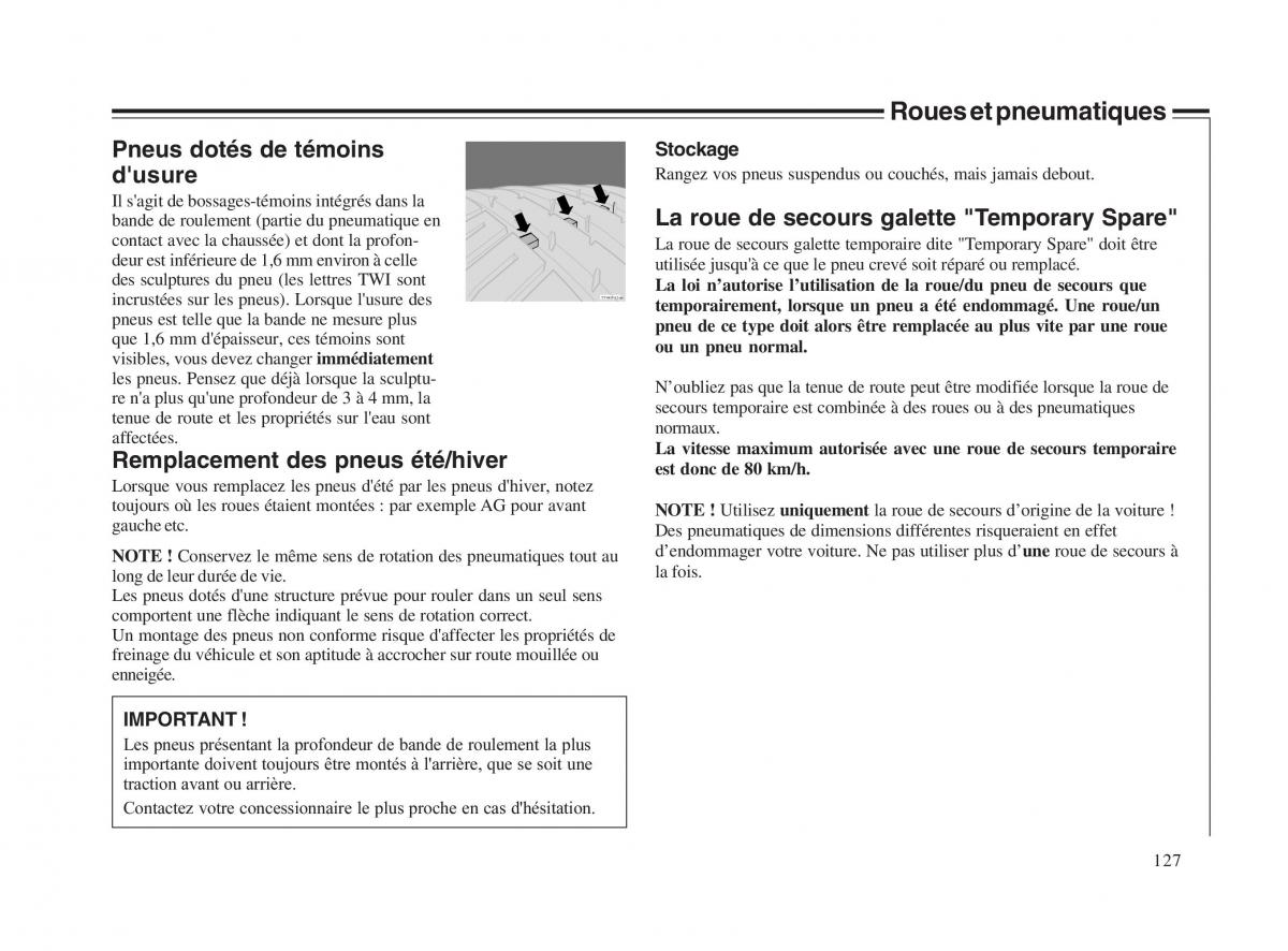 Volvo V70 II 2 manuel du proprietaire / page 128