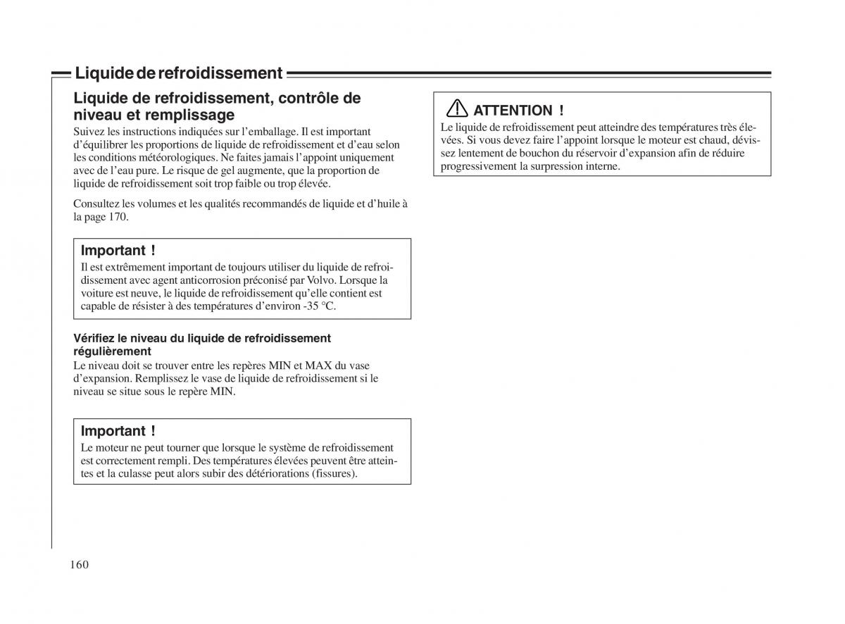 Volvo V70 II 2 manuel du proprietaire / page 161