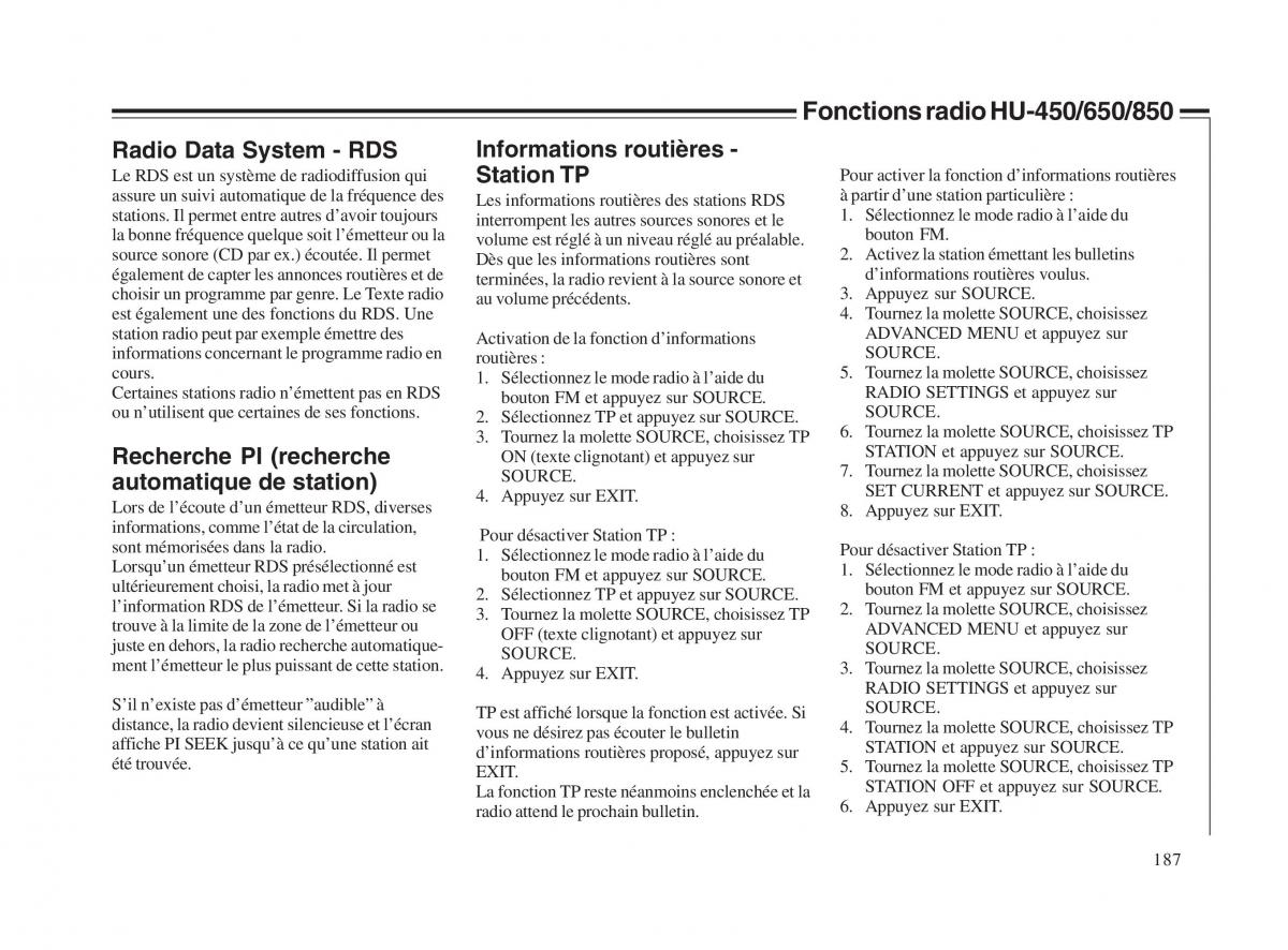 Volvo V70 II 2 manuel du proprietaire / page 188