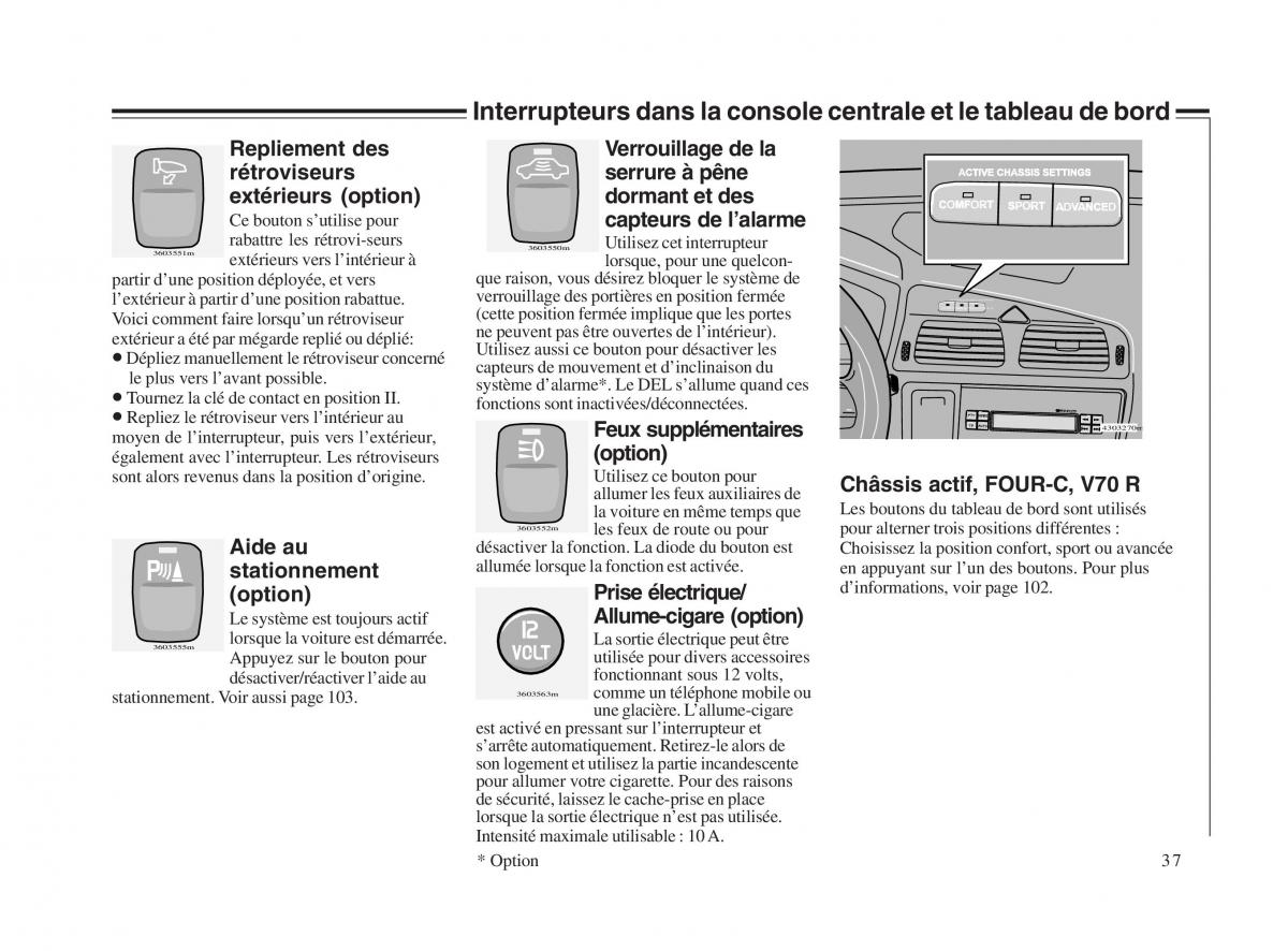 Volvo V70 II 2 manuel du proprietaire / page 38