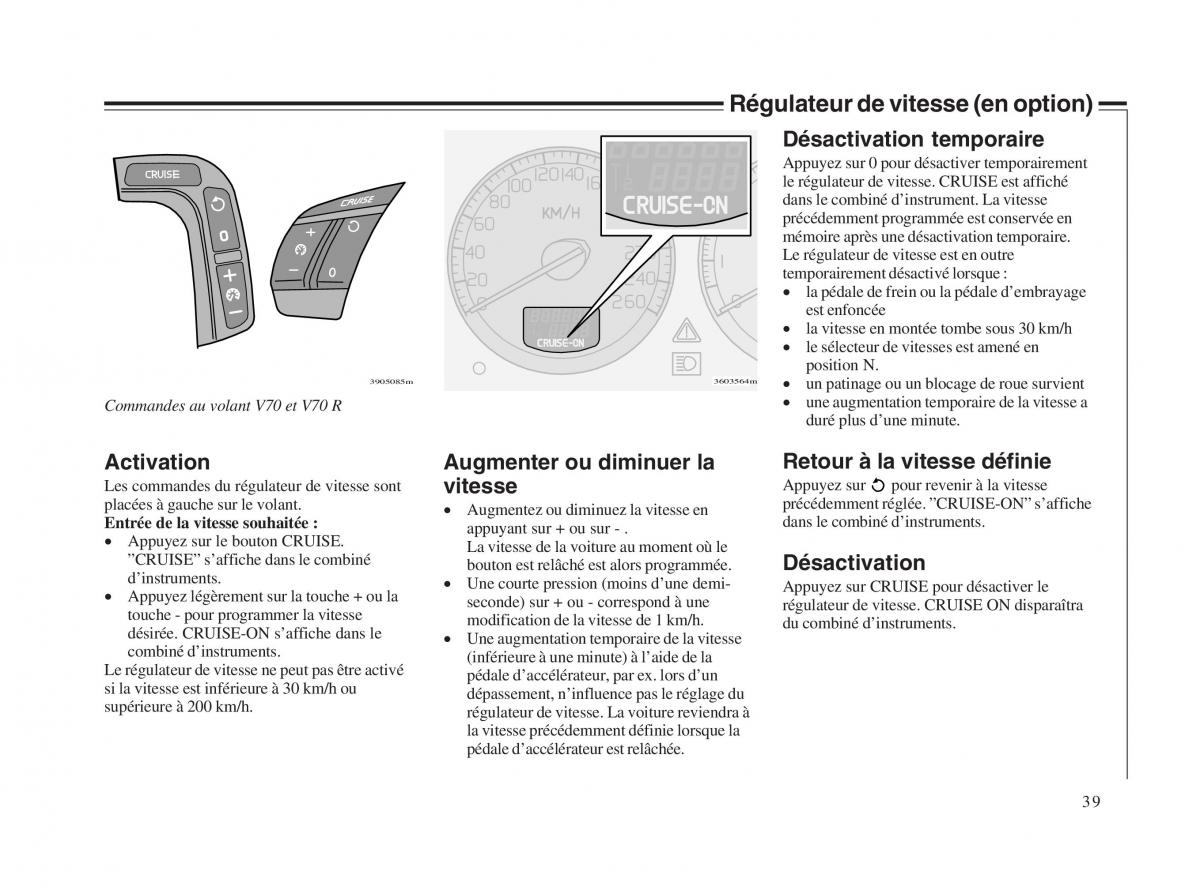 Volvo V70 II 2 manuel du proprietaire / page 40