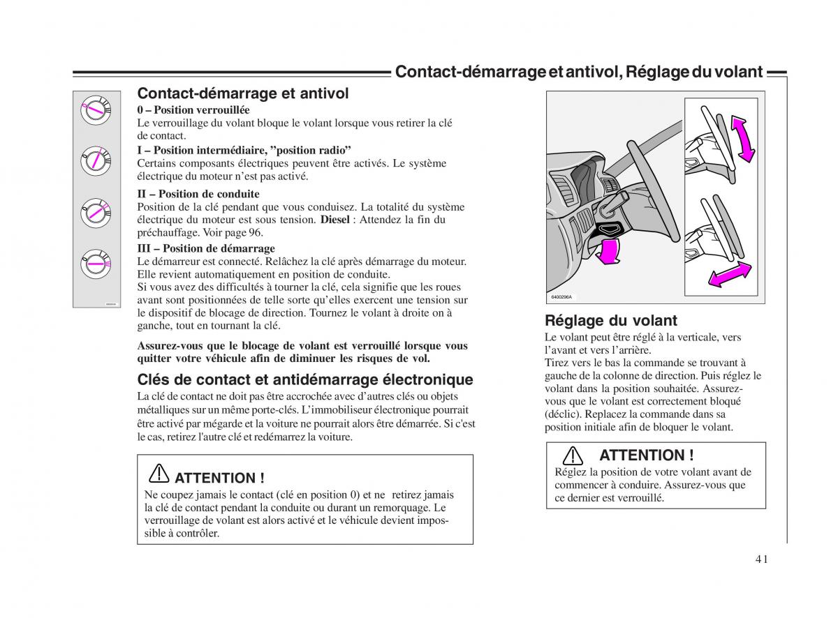 Volvo V70 II 2 manuel du proprietaire / page 42