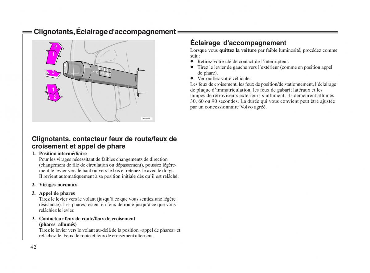 Volvo V70 II 2 manuel du proprietaire / page 43