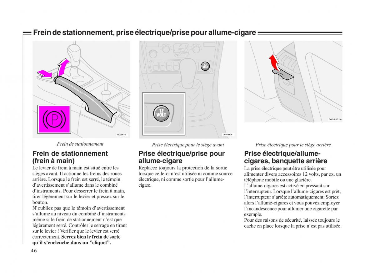 Volvo V70 II 2 manuel du proprietaire / page 47