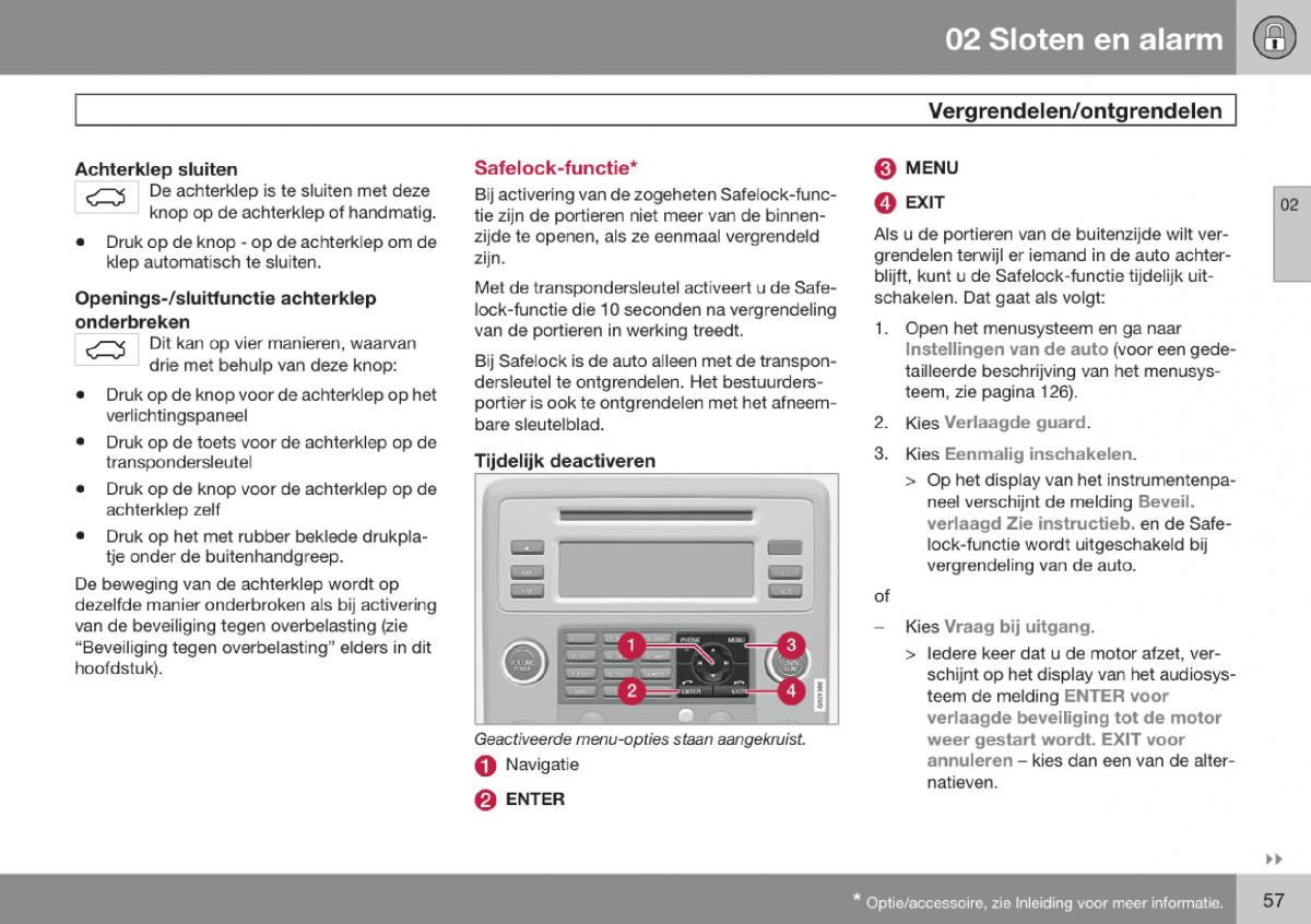 Volvo V70 III 3 handleiding / page 58