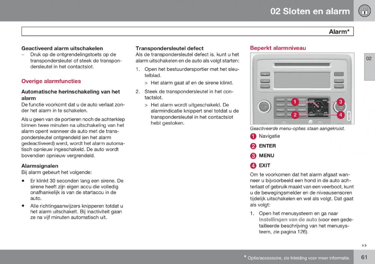 Volvo V70 III 3 handleiding / page 62