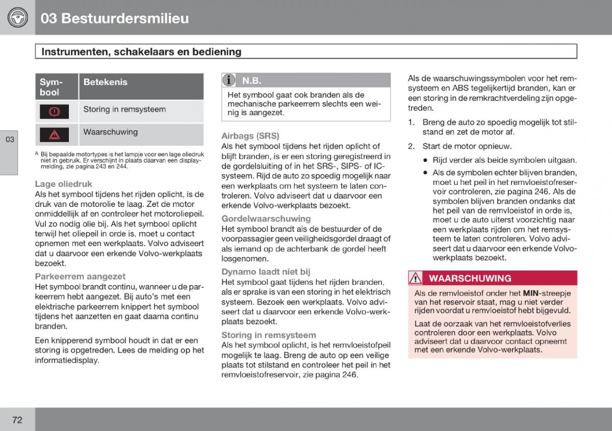 Volvo V70 III 3 handleiding / page 73