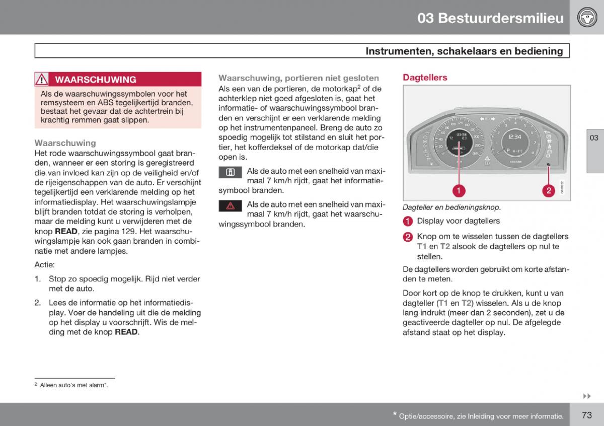 Volvo V70 III 3 handleiding / page 74