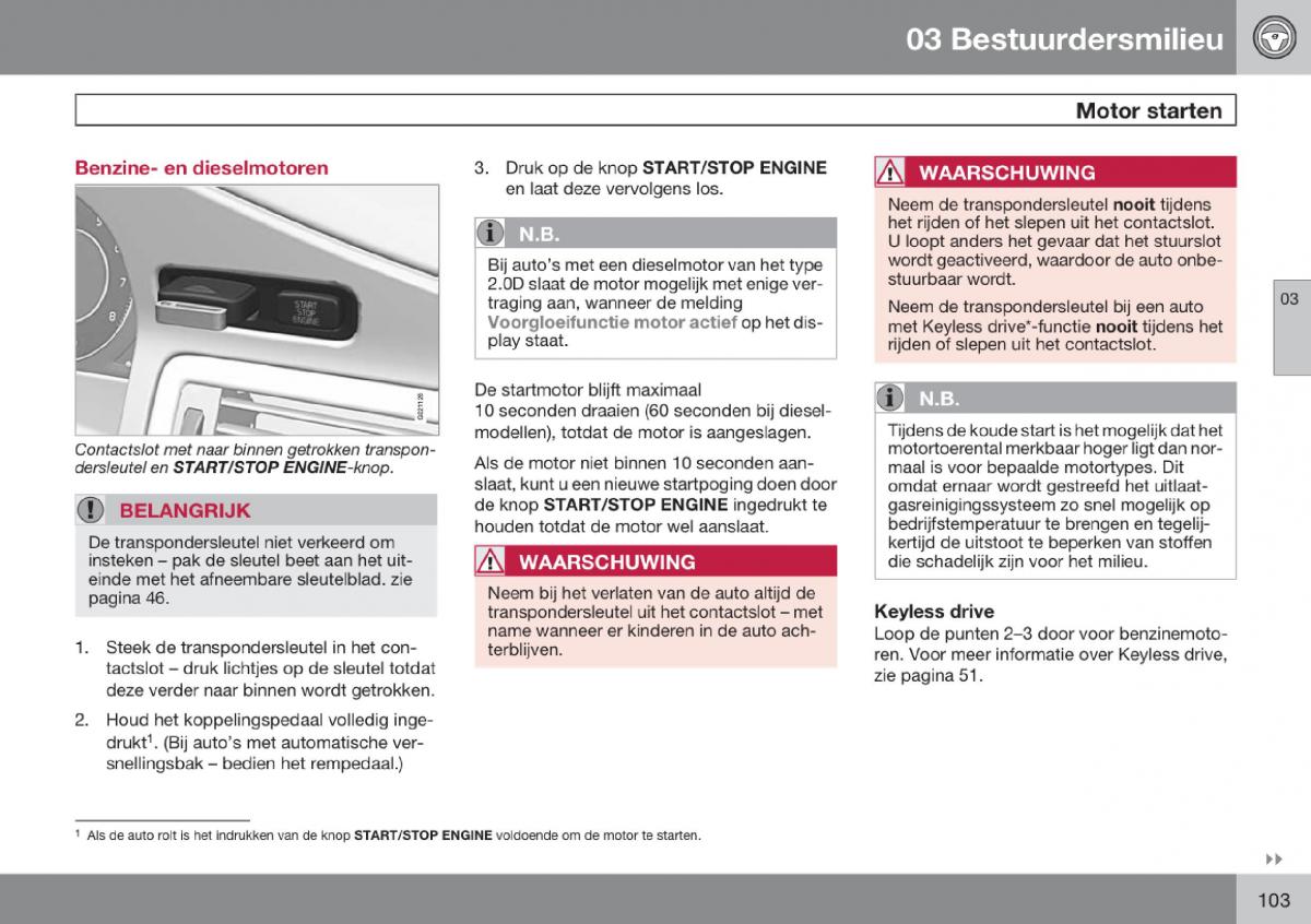 Volvo V70 III 3 handleiding / page 104