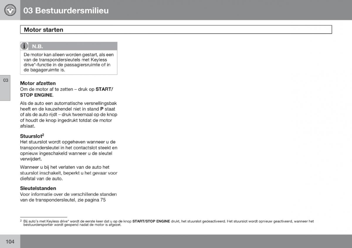 Volvo V70 III 3 handleiding / page 105