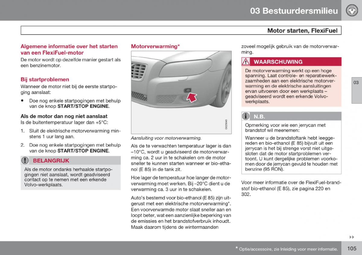 Volvo V70 III 3 handleiding / page 106