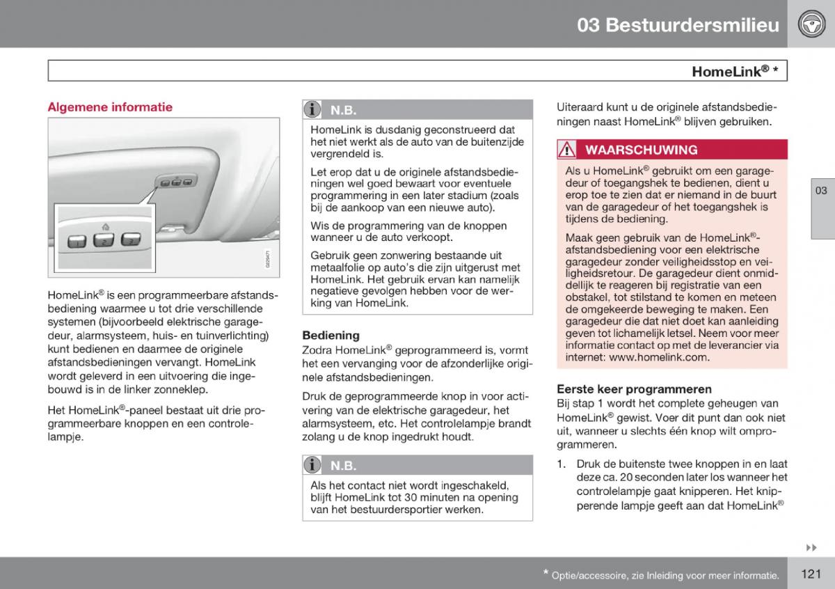 Volvo V70 III 3 handleiding / page 122