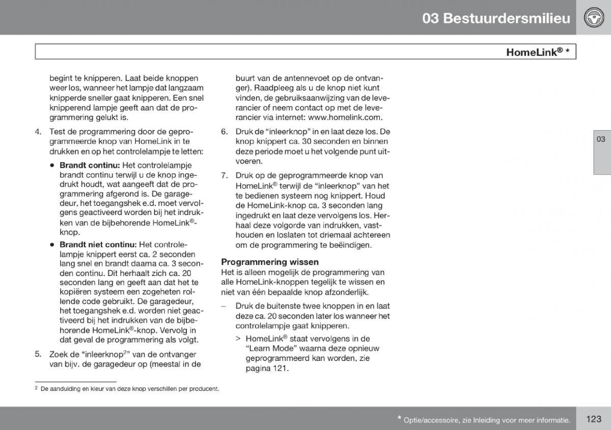 Volvo V70 III 3 handleiding / page 124