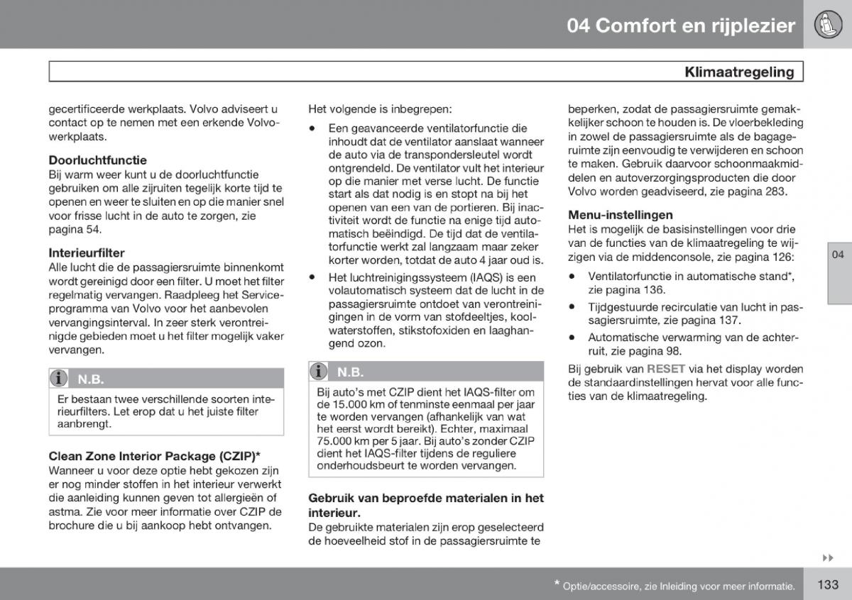 Volvo V70 III 3 handleiding / page 134