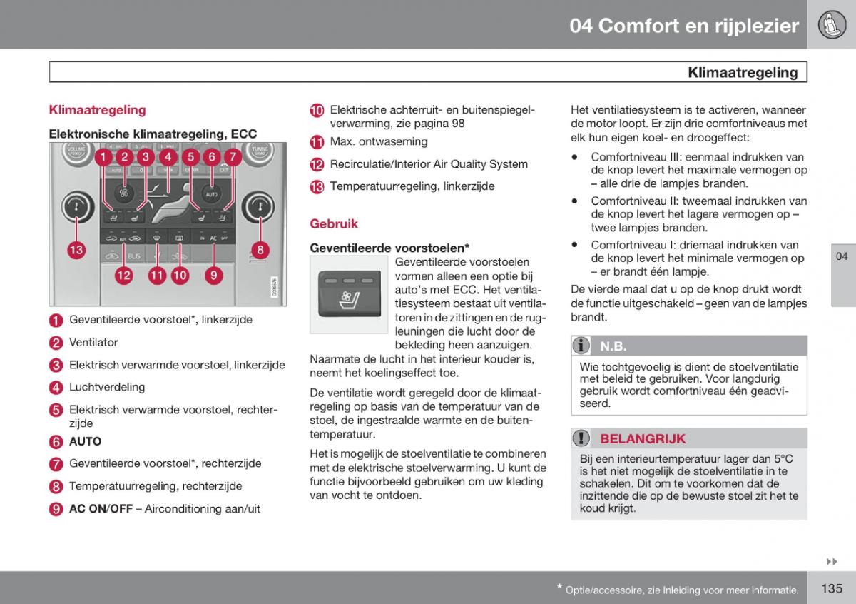 Volvo V70 III 3 handleiding / page 136