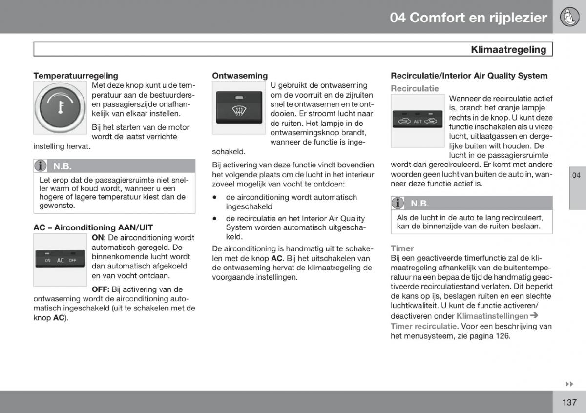 Volvo V70 III 3 handleiding / page 138