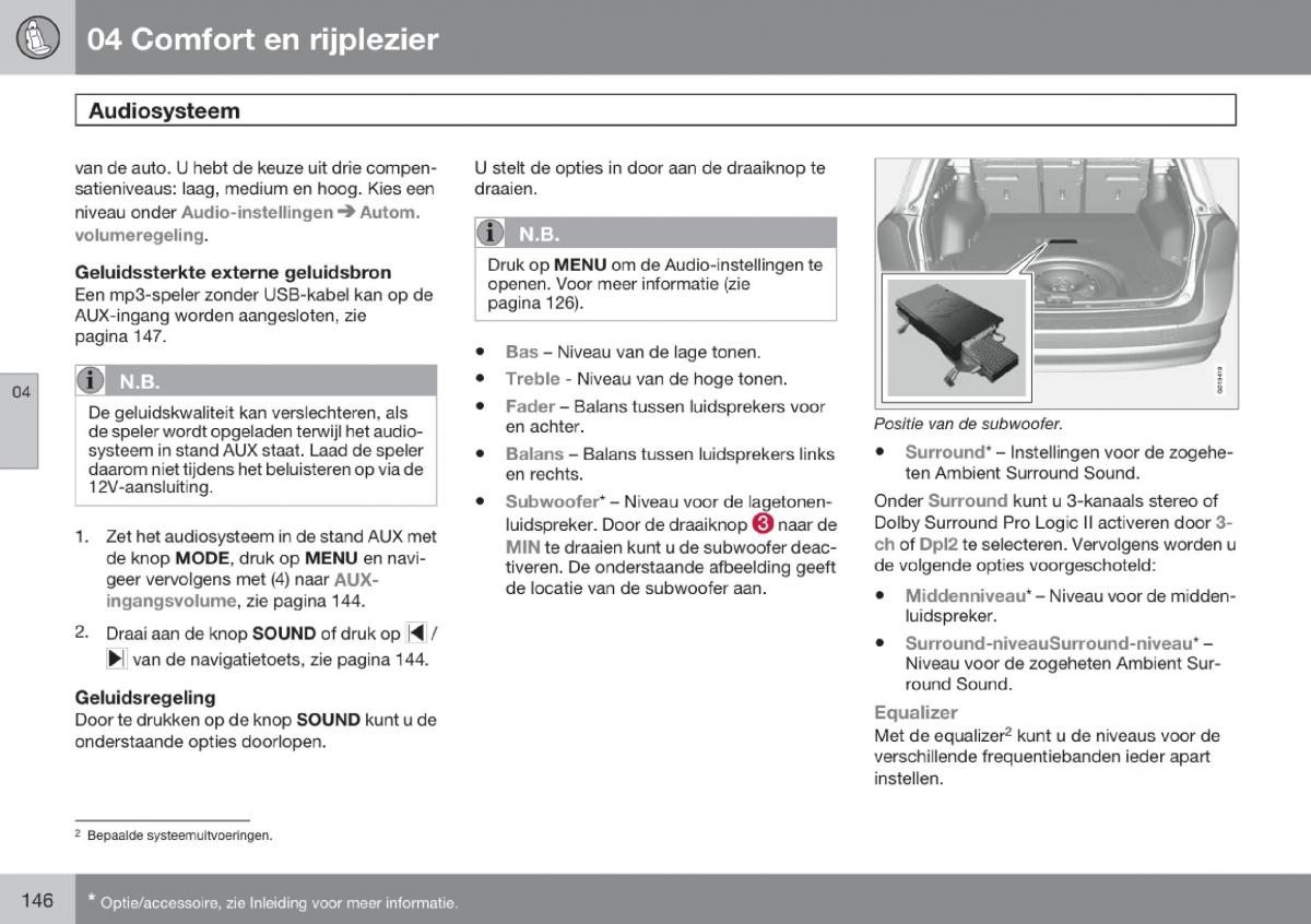 Volvo V70 III 3 handleiding / page 147