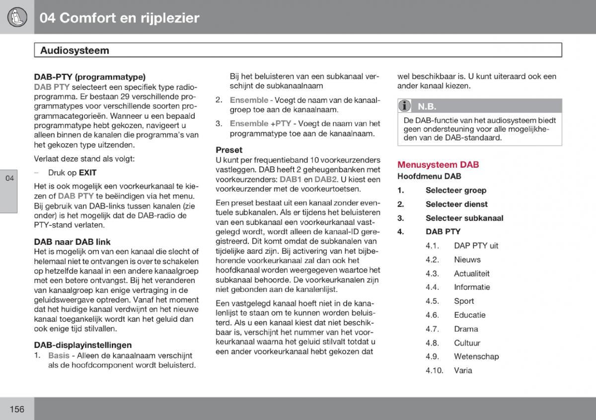 Volvo V70 III 3 handleiding / page 157