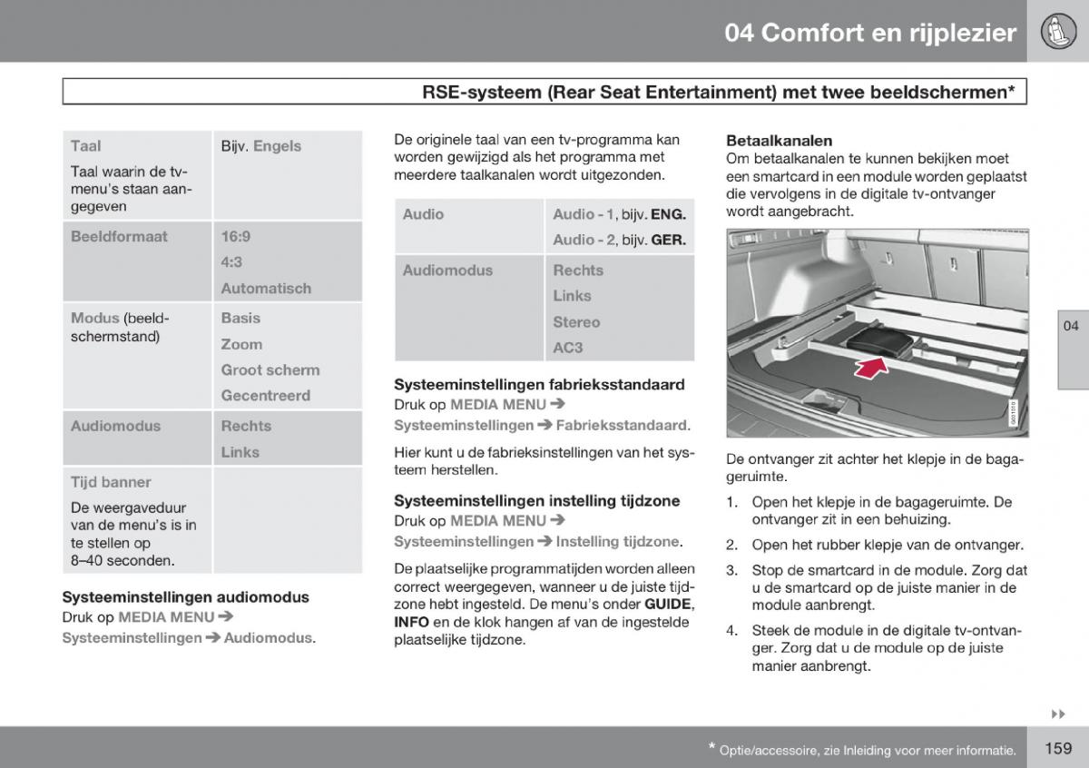 Volvo V70 III 3 handleiding / page 160