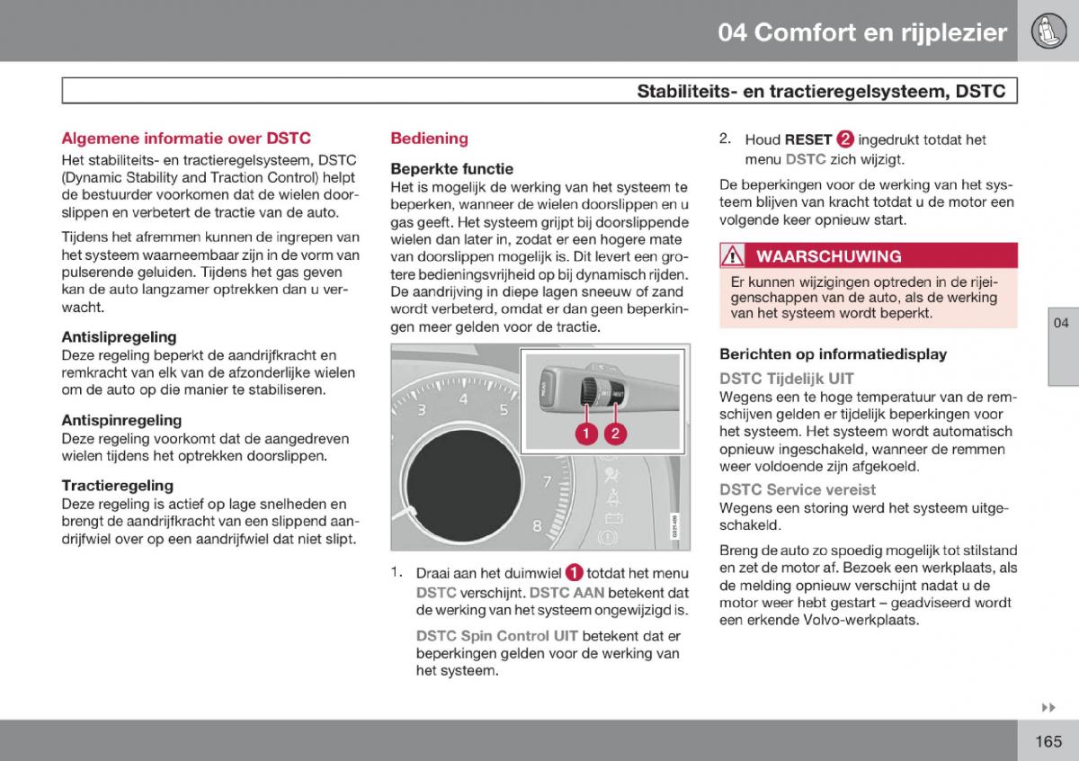 Volvo V70 III 3 handleiding / page 166