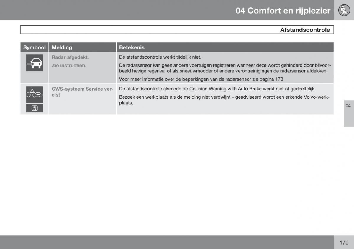 Volvo V70 III 3 handleiding / page 180