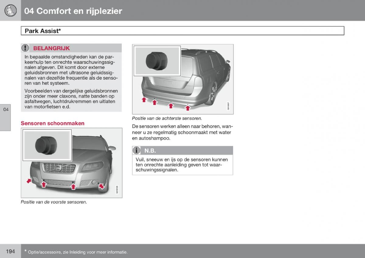 Volvo V70 III 3 handleiding / page 195