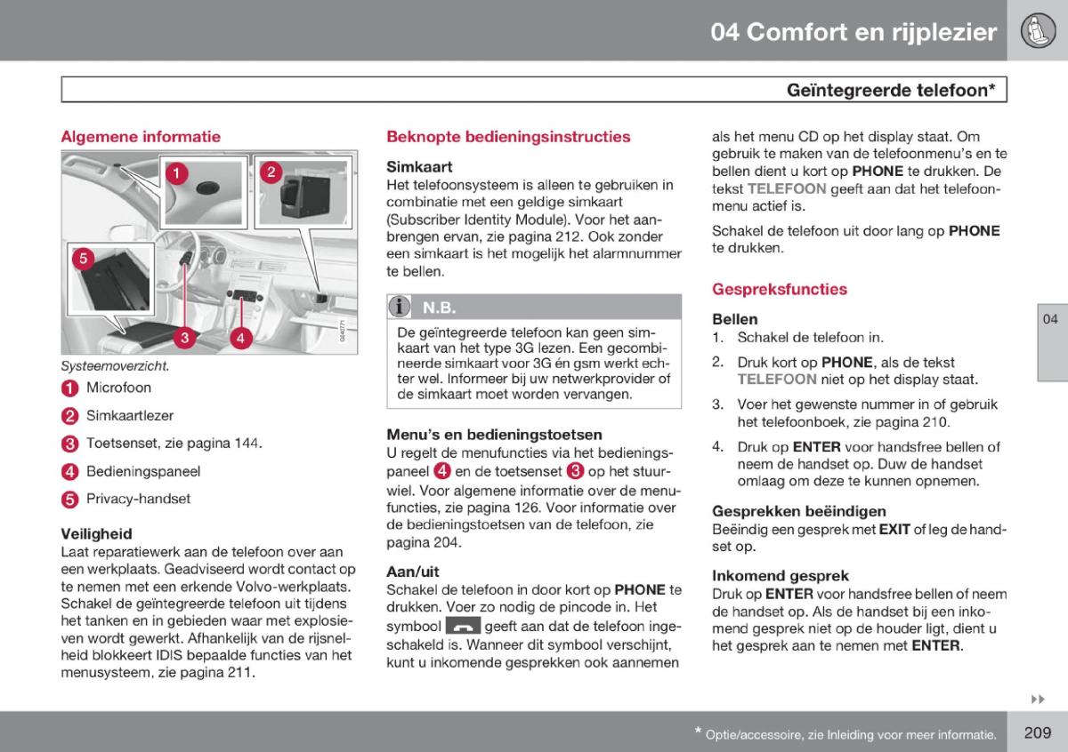 Volvo V70 III 3 handleiding / page 210