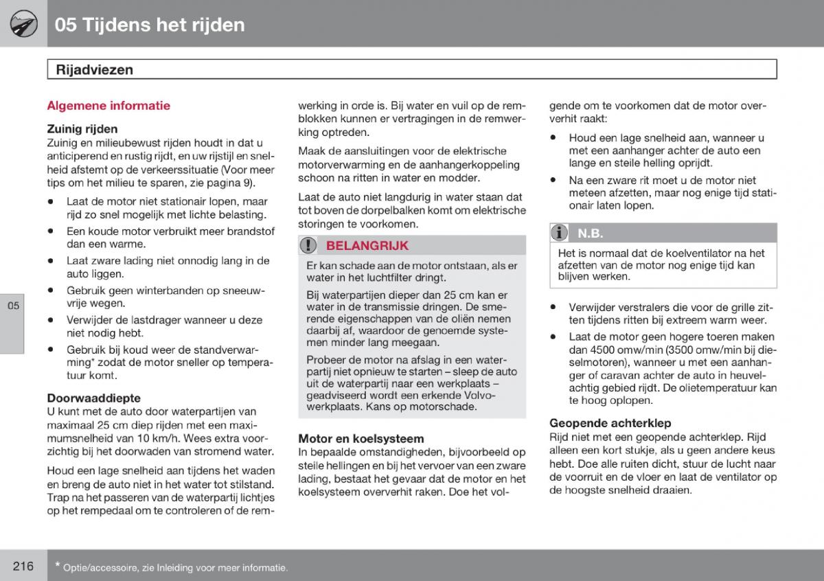 Volvo V70 III 3 handleiding / page 217