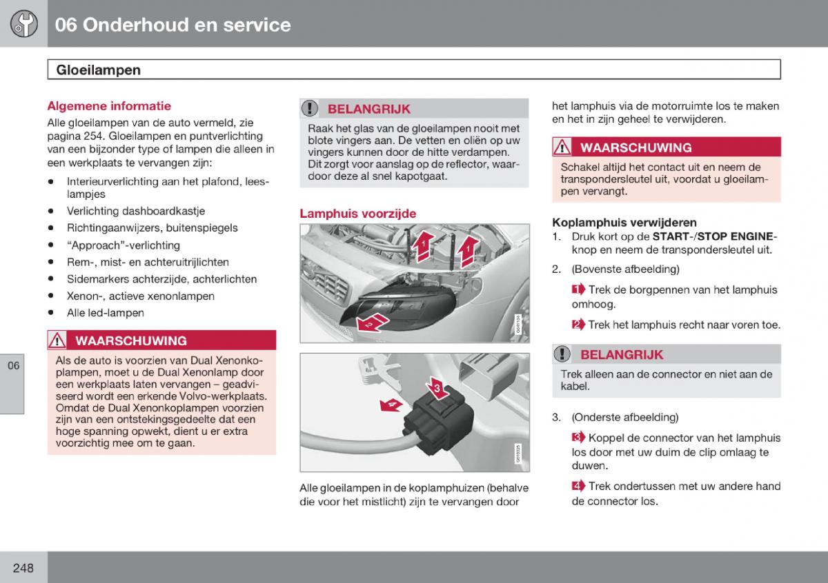 Volvo V70 III 3 handleiding / page 249