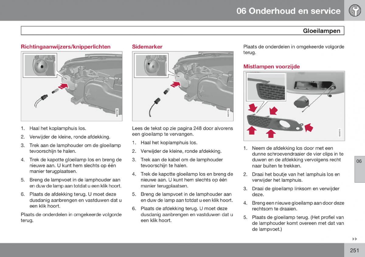 Volvo V70 III 3 handleiding / page 252