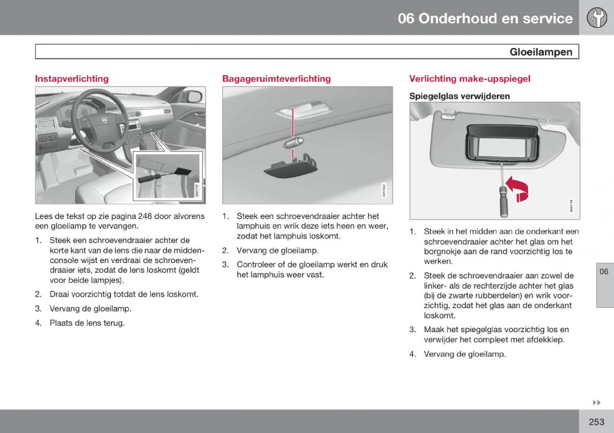 Volvo V70 III 3 handleiding / page 254